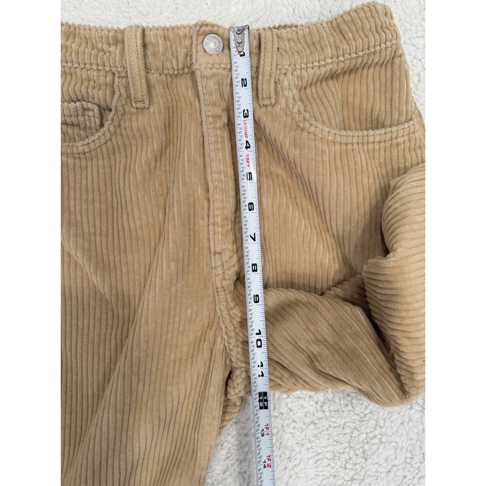 Levi Corduroy Pants Size 27 Tan Wide Leg High Rise Cotton Casual Retro Chic - Picture 10 of 11